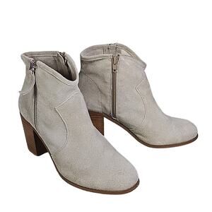 Asos Taupe Leather Suede Ankle Boots Womens Size 7